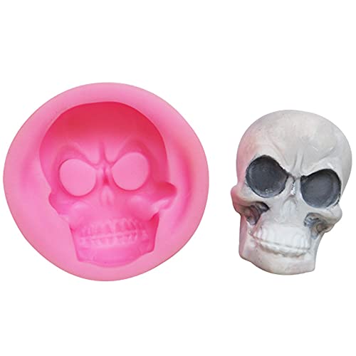 JQS Skull Head Silicone Mold Chocolate Fondant Mold Spoof DIY Baking Tool Plaster Mold Epoxy Mold Ice Cube Mold