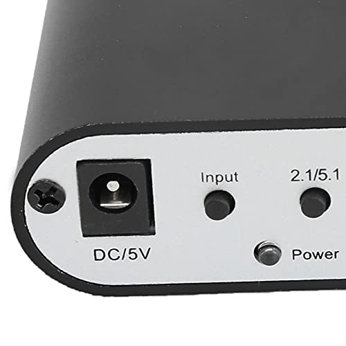 Image of 5.1 Channel Audio Decoder, Premium DTS AC3 Digital to Analog Converter with Optical Coaxial Input for Home Theater Systems ABS Material