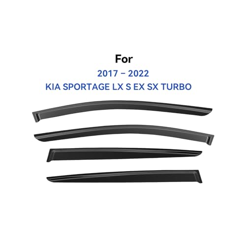 Image of Window Visors Rain Guards for 2017 2018 2019 2020 2021 2022 Kia Sportage, Out-Channel Window Vent Wind Deflectors Visors Shades for 17-22 Sportage