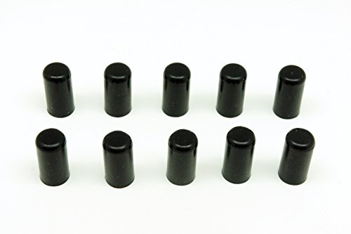 Autobahn88 Prise d’extrémité de tuyau de tuyau de silicone, diamètre intérieur 6mm (0.24 »), paquet de 10, (noir) Cover