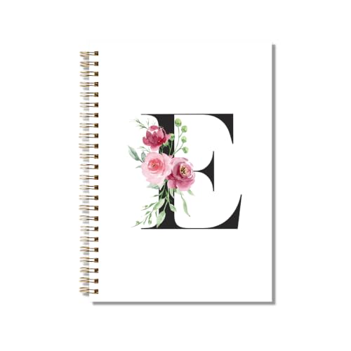 Carnet de notes personnalisé E, journal intime de prestige à couverture rigide