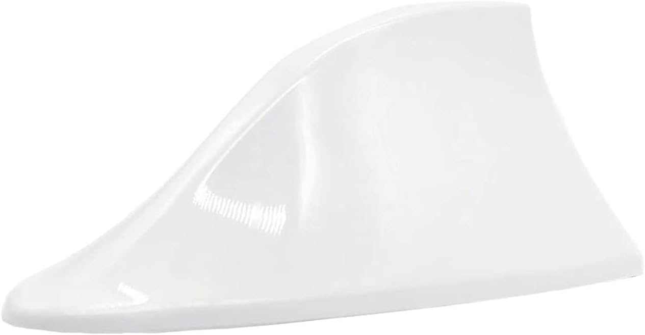 Heart Horse Shark Fin Antenna Cover for Car, Car Top Roof Aerial Base with Adhesive Tape Shark Fin Shape Cover Fits for Most Sedan, SUV, Van, Shark car Accessories Fashion Sense (White)