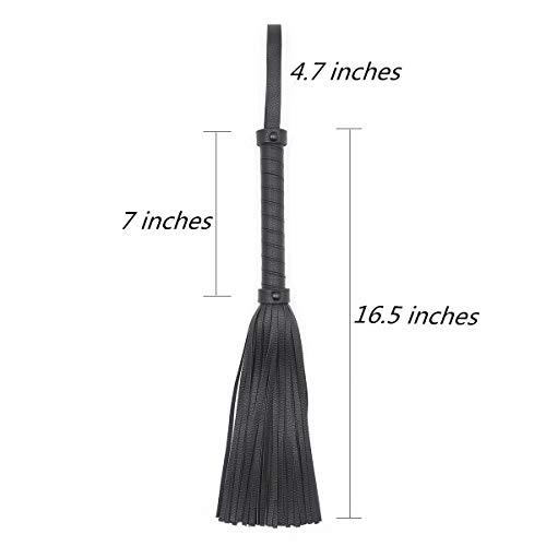 image for STTQYB Soft Faux Leather Harness Handle Whip Teaching Training Tool Co