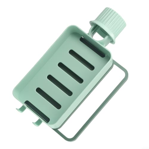 Honseadek Scaffale portaoggetti per lavello, supporto per spugna da bagno con struttura in lega ABS, resistente alla ruggine, per cucina e ambienti umidi, 25 x 15 x 6 cm (verde)