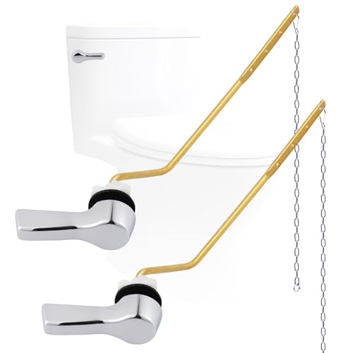 Metal Toilet Handle Replacement, 2PCS Universal Side Mount, Chrome