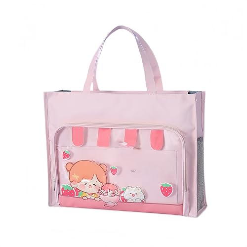 A3サイズ 手提げ ファイルバッグ ケース 2層 大容量 収納 絵本バッグ写真アルバムバッグブリーフケースフォルダー収納 作品収納 オフィス 教科書 出張 書類整理 男女兼用 オックスフォード生地 ファスナー式 ブラック (サイドポケットの大きなサイズのA