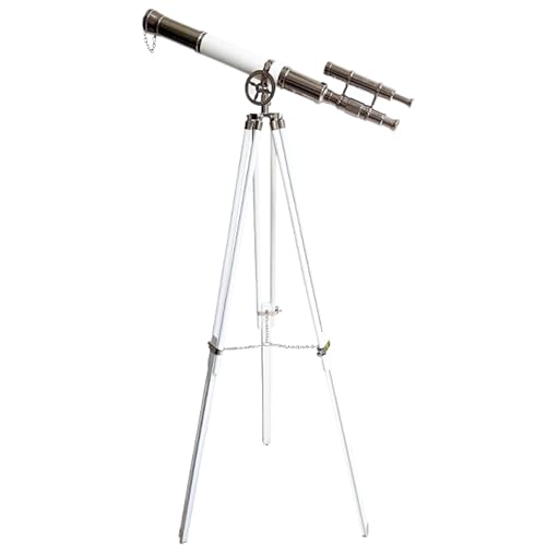 Vintage Floor Standing Nickel & Brass Telescope