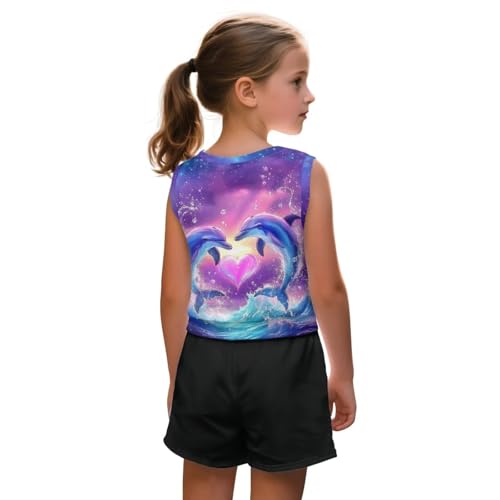 ZFRXIGN Cute Clothes for Teen Girls 5-14 Years 2 Piece Summer Set Tracksuit Outfit Sleeveless Tank Top for Gym Clothing2