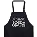 Food is Coming Grembiule da Cucina con Scritta – Grembiule da Cucina per Gli Appassionati di Got, Grembiule da Cucina con Tasca da Uomo, di Compleanno per Gli Appassionati di Barbecue