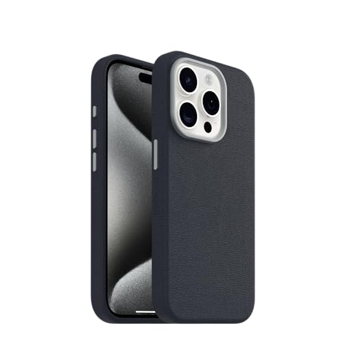 Image of OtterBox iPhone 15 Pro Symmetry Series Cactus Leather for MagSafe - Riverside Blue