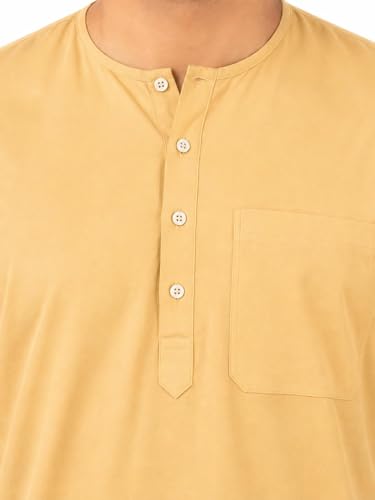 Image of Men's Cotton Halfsleeve Short Kurta for Summer