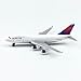 WngAur Airplane Model, Delta 747 Aircraft Die-cast Metal Planes Suitable for Collection and Desktop Decor