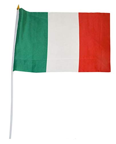 Drapeau Italie 30x45cm avec baguette