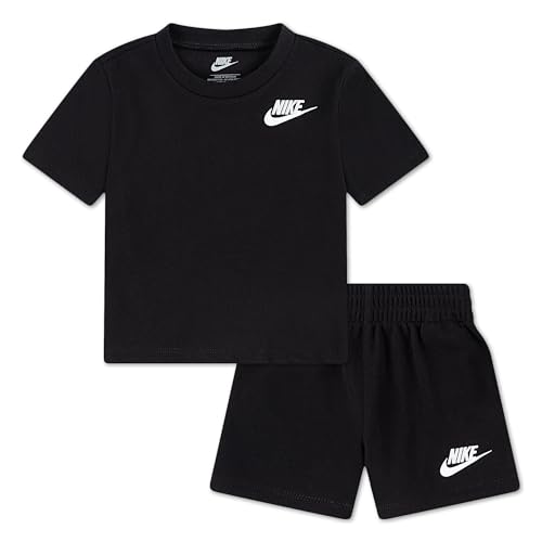 T-shirt Nike mixte en coton noir à manches courtes pour le sport au quotidien