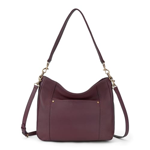 Sac à bandoulière hobo en cuir véritable pour femme résistant avec double anse amovible