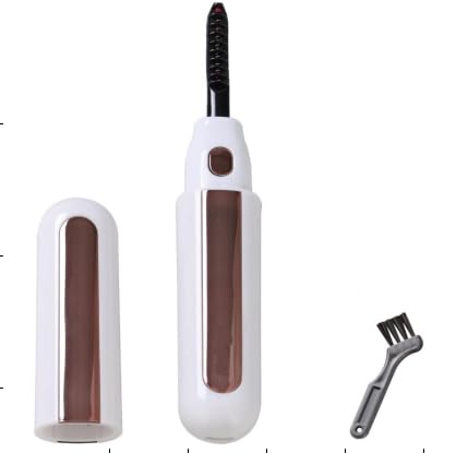 WIYETY Rizador de pestañas con calefacción: cepillo eléctrico recargable con 3 modos de temperatura, kit de levantamiento de pestañas duradero para todas las pestañas (blanco)