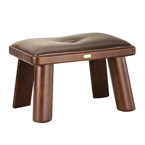 lyxamjrzyp Reposapiés Pequeño, Puff Piel PU, Taburete Escalón para Entrada, Salón y Mesa de Reposapies Salon