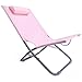 Gangkun Pause déjeuner Chaise de Couchage, Chaise Pliante Chaise Ciseaux, pêche en Plein air Loisirs Plage lumière Universelle@Rose
