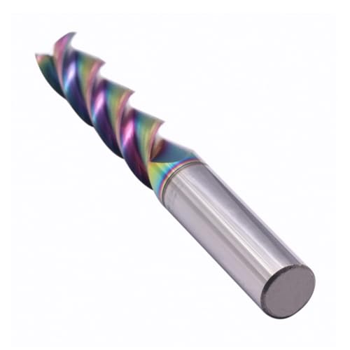 Image of 1 /2 inch 3 Flute 45 Solid Carbide Long End Mill for Aluminum, DLC Coated | 45 Helix, 1 /2 inch Cutting Dia, 1 /2 inch Shank Dia, 2 inch LOC, 4 inch OAL, for Milling Aluminum and Copper, Square End
