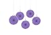 Pretty and Fun Hanging Round Mini Fan Party Decoration, New Purple, Paper , 6", Pack of 5