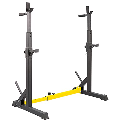 LEETOLLA Squat Rack Stand,Adjustable Bench Press Rack Multi-Function Squat Rack,Barbell Rack,Weight Lifting Rack for Home Gym