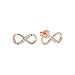 Produktbild Amor Ohrstecker 925 Sterling Silber Damen Ohrschmuck, mit Zirkonia synth., 0,5 cm, Roséfarben, Infinity, Kommt in Schmuck Geschenk Box, 2016297