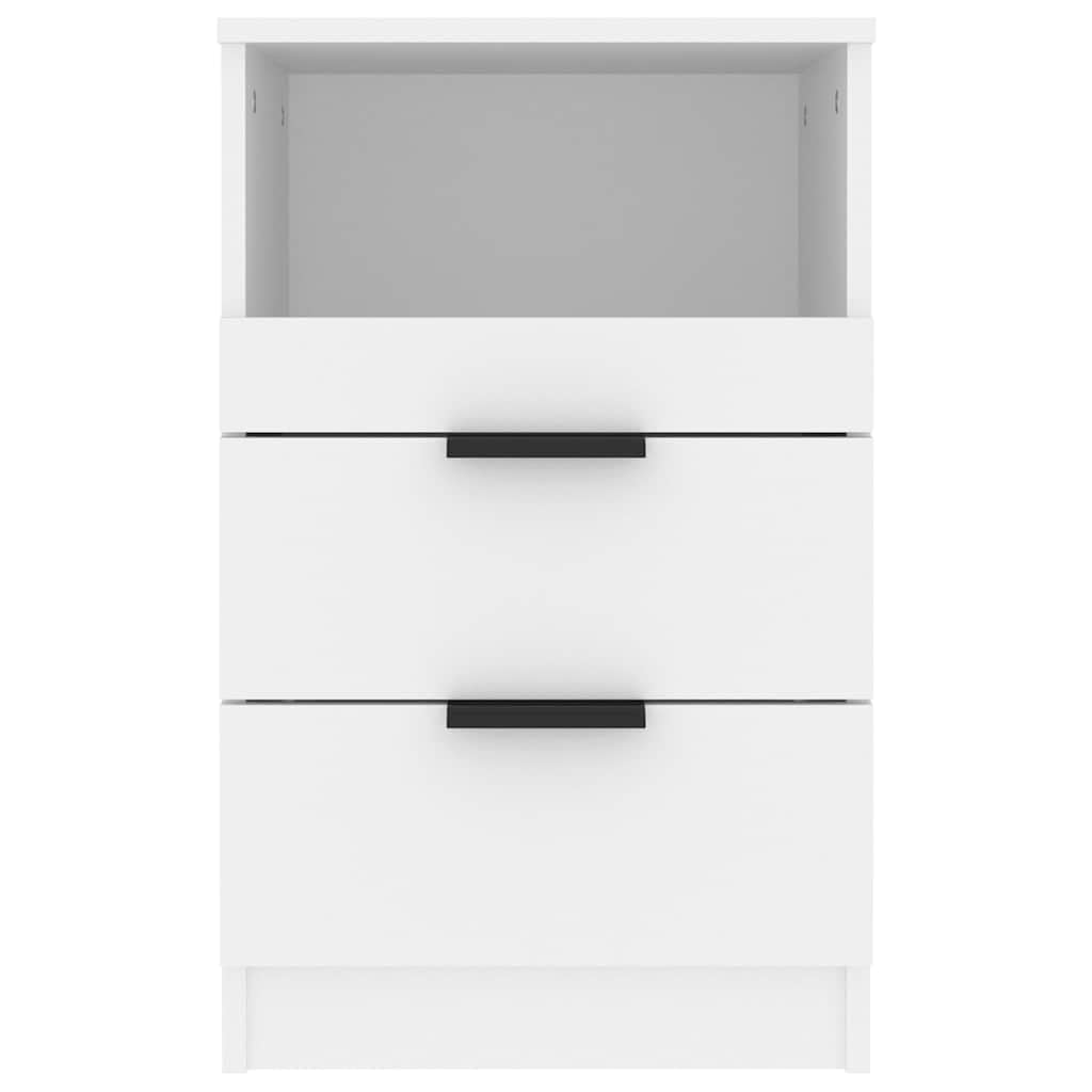 vidaXL Comodino a Muro Bianco in Legno Multistrato