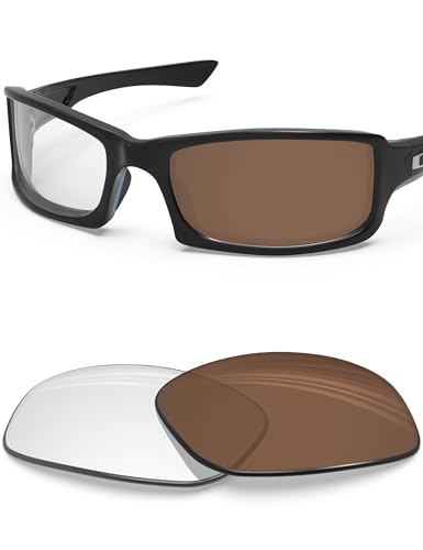 Image of BLAZERBUCK Polycarbonate Replacement Lenses for Oakley Fives Squared(4+1) OO9238 - Tea Photochromic With Blue Light Blocking