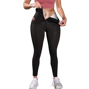 KUMAYES Sauna Leggings for Women Sweat Pants High Waist Compression Slimming Hot Thermo Workout Training Capris Body Shaper