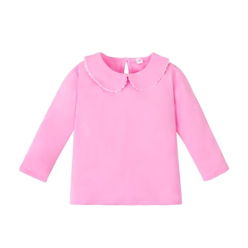 Image of LYSMuch Toddler Girl Long Sleeve Peter Pan Collar Top