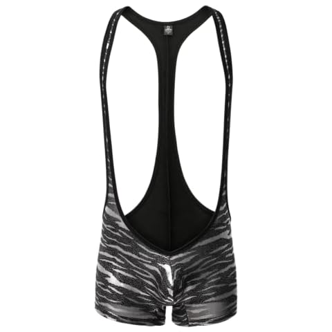 Juflam Men's Athletic Leotard Bodysuit for Sports Cover