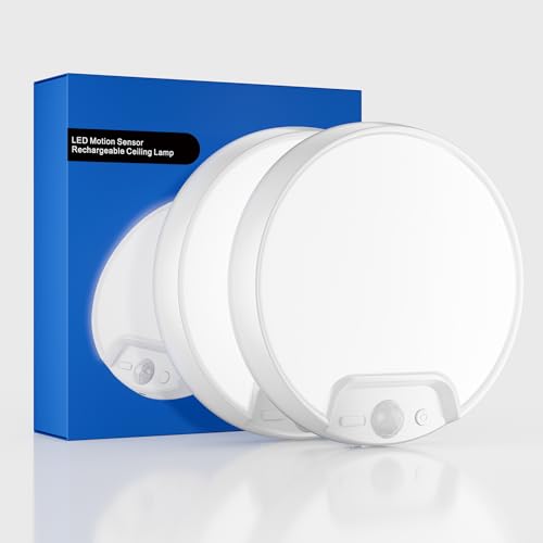 Homelist LED-Deckenleuchte mit Bewegungsmelder, 8000mAh Akku, 2 Stück – Ansicht 1