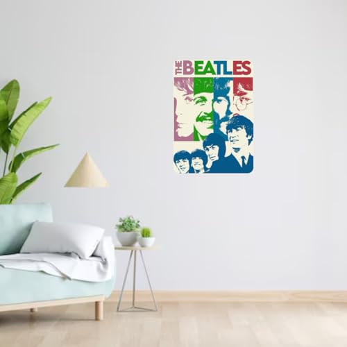 Image of Zesta Bathroom Decor Items Washroom Decor Tin Sign | Aesthetic Posters Wall Poster for Bedroom | Magnetic Cafe Decoration Items /Restaurant Decorations Items | Quirky Home Decor Bar Accent (Beatles)