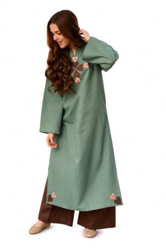 Image of Women's 60x60 Cotton Embroidered Kurta Pant Set