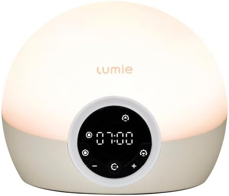Lumie Bodyclock Spark 100 Lichtwecker, Sonnenaufgang & Sonnenuntergang | Sanfter Sonnenaufgang weckt dich natürlich; eingebautes Dimmen hilft dir beim Einschlafen