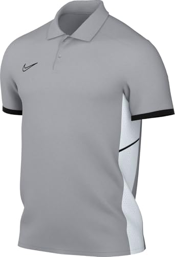 Nike Academy 25 Polo De Football À Manches Courtes Dri-Fit pour Hommes, Wolf Grey/Black/White/Black, FZ9759-012, L