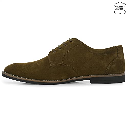 Image of Auserio Men's Suede Leather Derby Lace Up Formal Shoes | Anti Skid Sole & Waxed Laces| Antimicrobial & Heat-insulating| Memory Foam Padded Insole | Shoes for Office & Parties (SSE 013.014.015.016.017)