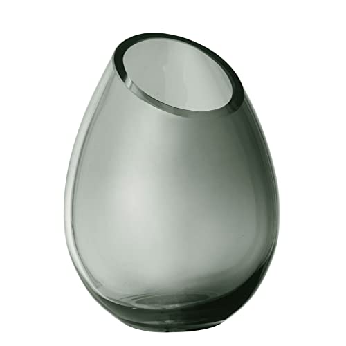 Blomus - Vase, Blumenvase -Drop- Glas - Smoke/grau - D: 12,5 cm