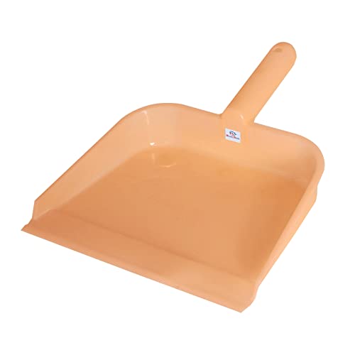Image of Heart Home Plastic Lightweight 10 inch Dustpan With Comfort Grip Handle for Easy Sweep Broom, Pack of 2 (Pink & Light Pink)