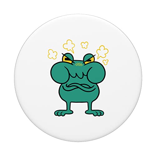 Angry Frog Funny Forg PopSockets Swappable PopGrip, Black - Image 3