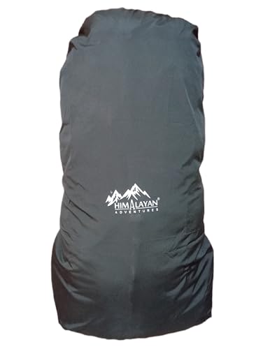 Image of 100% Waterproof 90+ 95 L Rain Cover for Backpack Bags, Rainproof Dustproof Protector Raincover Elastic Adjustable Trekking, Camping, Hiking Bag Cover (90+95 L) (Black)