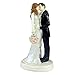 Colcolo Wedding Cake Topper Resina Sposa Figurine di innamorati Statua Ornamento per torta nuziale delle bambole Bonsai, E