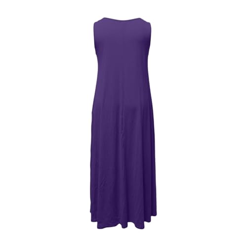 Robe d'été décontractée sans manches coupe ample en coton - 5