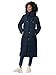 MARIKOO Damen Winterjacke Steppmantel lang gesteppter Mantel Winter Parka Jacke warm B985 [B985-Nadeshik-Navy-Gr.L]