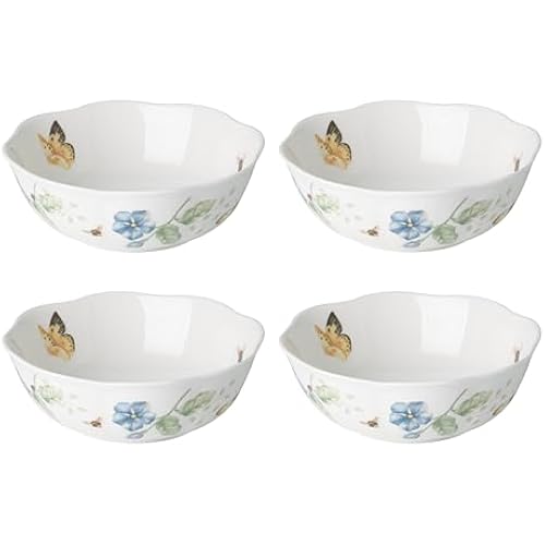 Lenox Butterfly Meadow 4-Piece All-Purpose Bowls, Salad Bowl Set for 4