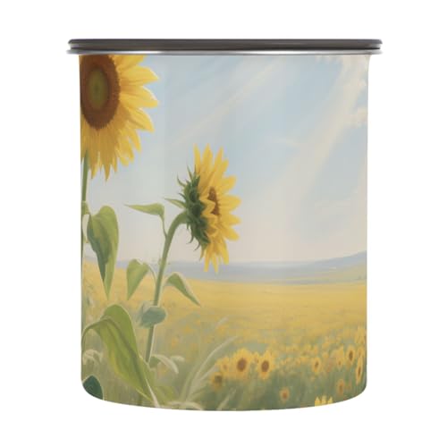 Contenedor para café acero inoxidable diseño girasol