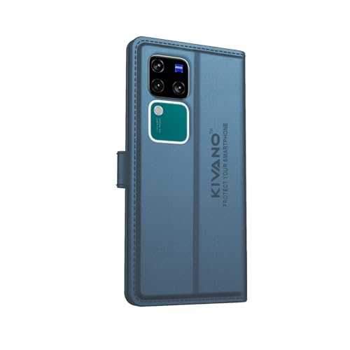 Image of Compatible with Vivo V30 5G / Vivo V30 Pro 5G Flip Cover | Leather Finish | Inside Pockets & Inbuilt Stand | Shockproof Wallet Style Magnetic Closure Back Cover Case
