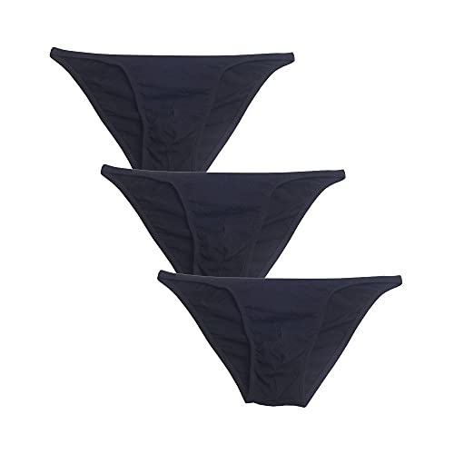 Men's Cotton String Bikini Briefs Underwear Bulge Pouch Hip Triangle Briefs Underpanties