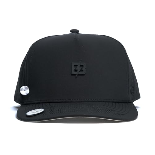 Image of BRIMZ Golf Performance Hat - Tee Holder & Magnetic Brim - Breathable Sweat & Water Resistant Golfing Snapback Cap