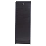 Tousmesmeubles Classeur à Rideaux Noir - Curtain n°10 - L 38 x l 38,5 x H 104 - Neuf